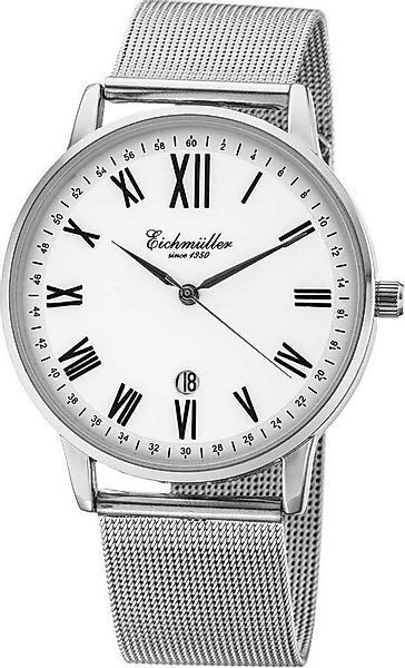 Eichmüller Quarzuhr Herrenuhr RE1104 silberfarben Milanaiseband 40 mm günstig online kaufen