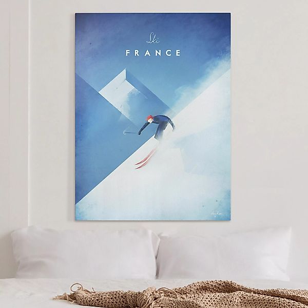 Leinwandbild Reiseposter - Ski in Frankreich günstig online kaufen