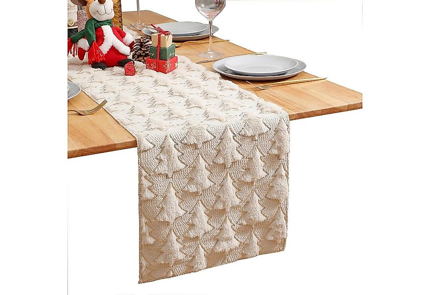 Kaket Tischläufer Weihnachten, Plüsch Gold Pailletten Glitzer Deko, Tischlä günstig online kaufen