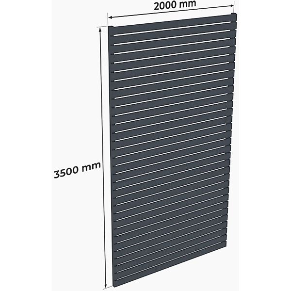 Holzbrüder Carport-Seitenwand Ralf Fichte 350 cm x 200 cm Anthrazitgrau günstig online kaufen