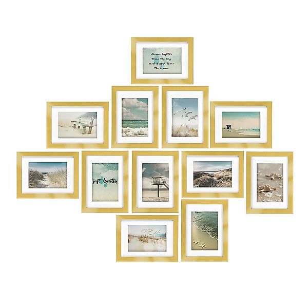 bomoe Bilderrahmen 12er Bilderrahmen Set Ocean, 13x18cm, Gold, Fotorahmen C günstig online kaufen