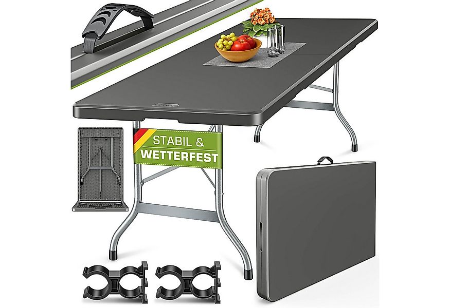 tillvex Gartentisch Gartentisch Buffettisch klappbar Kunststoff 180x75cm, K günstig online kaufen
