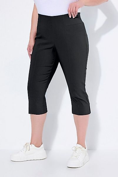 Ulla Popken Funktionshose Bengalin-Capri hochelastisch knitterarm Gummibund günstig online kaufen