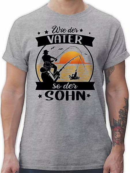 Shirtracer T-Shirt Wie der Vater so der Sohn - Angeln - schwarz/orange Angl günstig online kaufen
