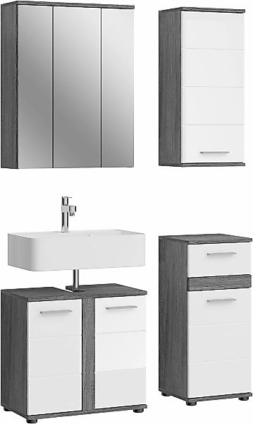 welltime Badmöbel-Set "LUCCA, 4-teilig, TOPSELLER, MDF Hochglanzfront, best günstig online kaufen