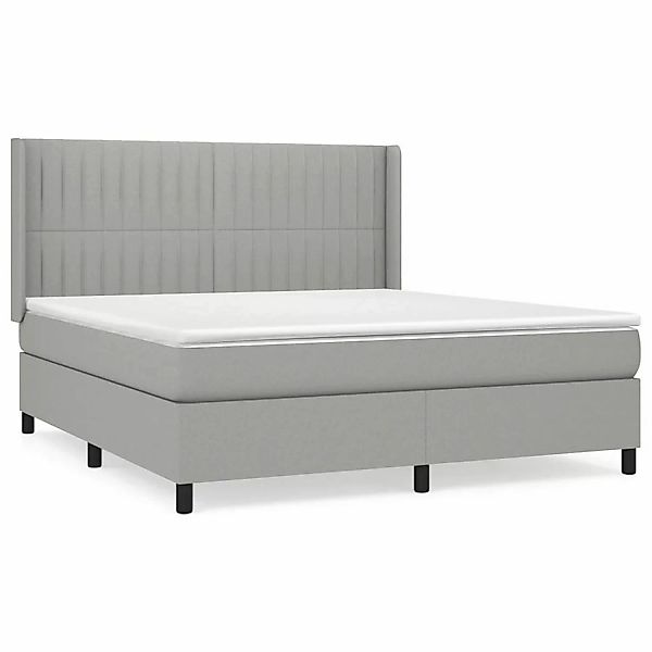 vidaXL Boxspringbett mit Matratze Hellgrau 180x200 cm Stoff1380156 günstig online kaufen