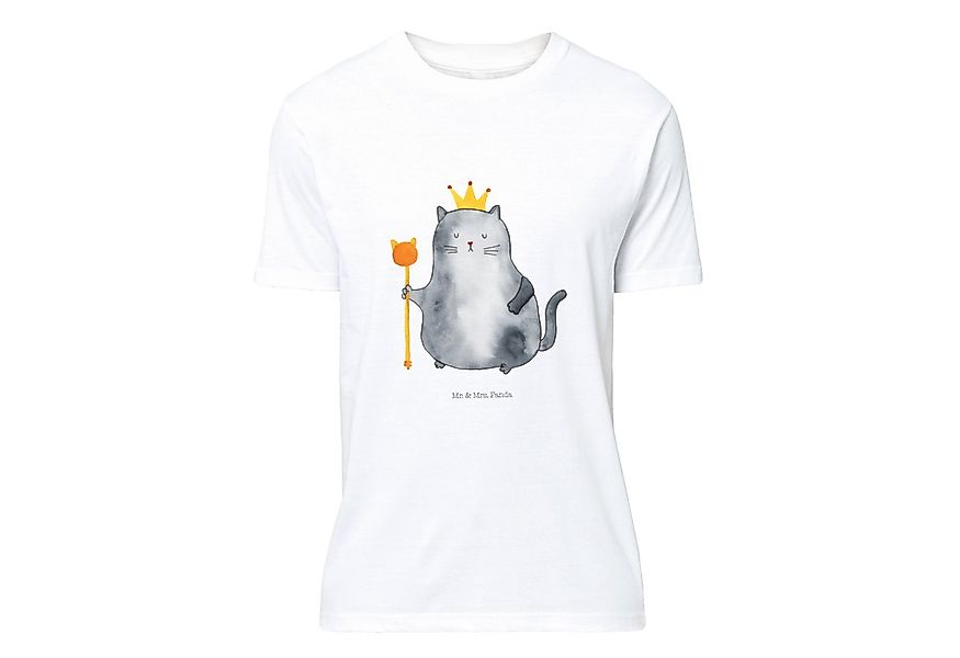 Mr. & Mrs. Panda T-Shirt Katzen Koenig - Weiß - Geschenk, T-Shirt mit Spruc günstig online kaufen