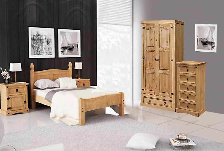 Möbilia Kommode 1 Stk. tlg. Holzoberfläche honigfarbend gewachst günstig online kaufen