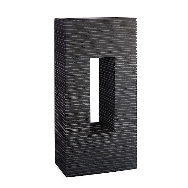 Pflanzwerk Pflanzkübel Vista Premium Frostbeständig Groove 92 cm Anthrazit günstig online kaufen
