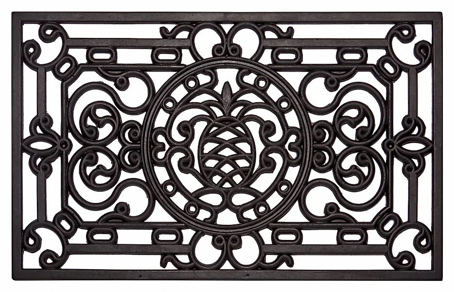 HANSE Home Fußmatte "Pineapple, Türmatte" rechteckig 10 mm Höhe Gummi, Schm günstig online kaufen