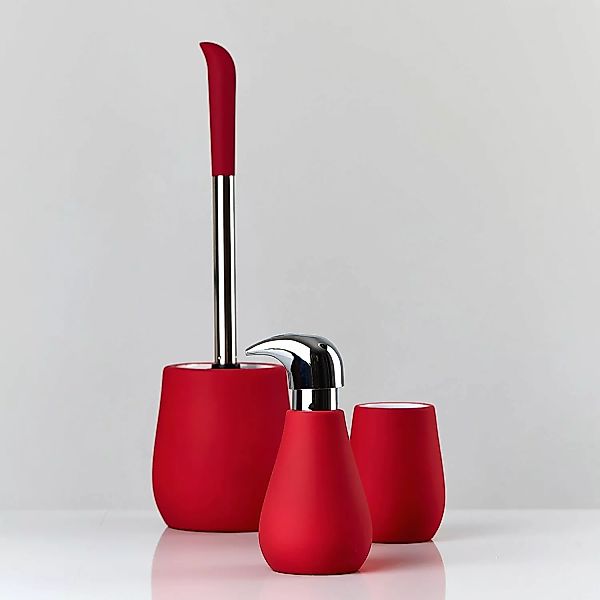 WENKO WC-Garnitur Sydney Rot Matt Keramik mit Soft-Touch Beschichtung rot günstig online kaufen