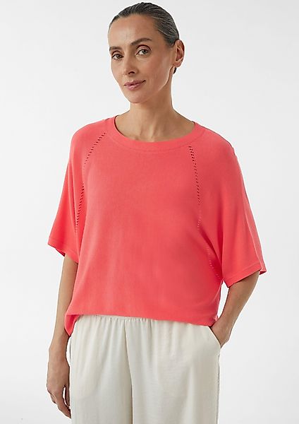 Comma Kurzarmshirt Kurzärmeliger Strickpullover im Loose günstig online kaufen