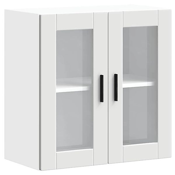 vidaXL Küchen-Hängeschrank mit Glastür Porto Weiß 854147 günstig online kaufen
