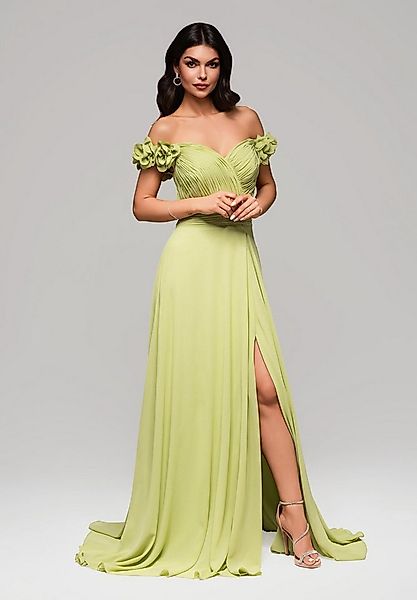 OMBRE Abendkleid Elegantes Off-Shoulder-Abendkleid mit Blumenärmeln und Sch günstig online kaufen