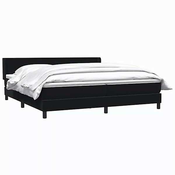 vidaXL Bett Boxspringbett mit Matratze Schwarz 180x220 cm Samt günstig online kaufen