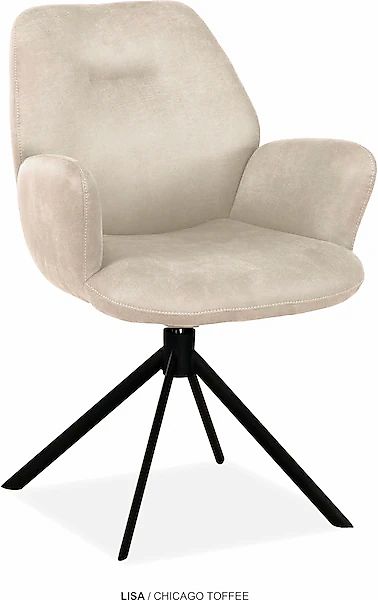 OMG Design Esszimmerstuhl »Lisa« (Set) 2 Stk. Stoff Drehstuhl mit auto-retu günstig online kaufen