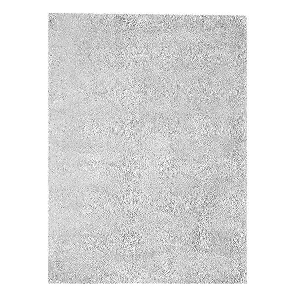Hochflor Teppich in Silberfarben modern günstig online kaufen