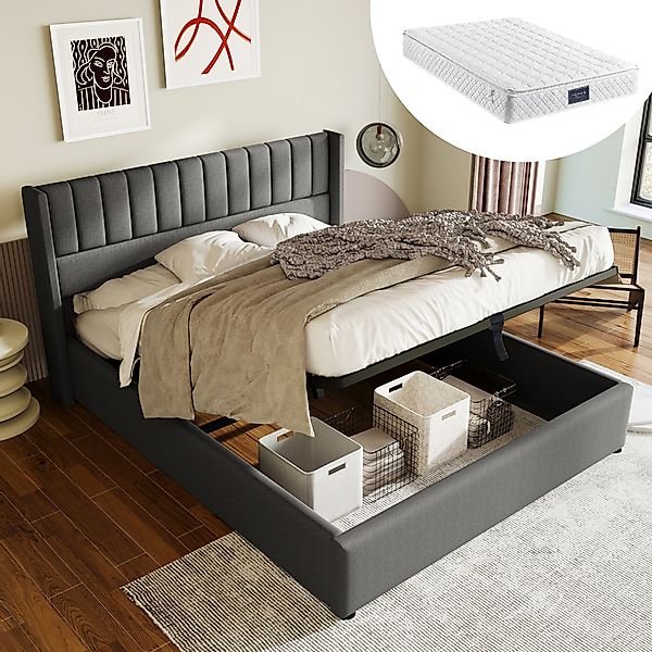 HAUSS SPOLE Polsterbett Polsterbett Hydraulisch Doppelbett günstig online kaufen
