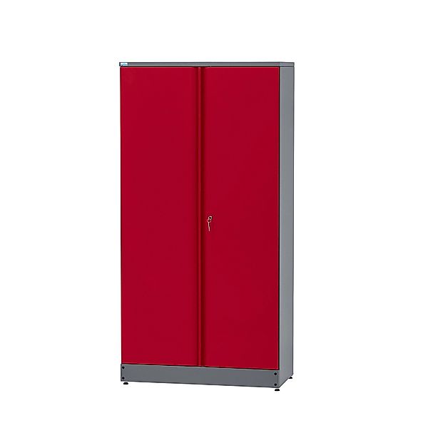 Küpper Hochschrank 2-Türig mit 4 Fachböden 180 x 91 x 45 cm Dunkelrot günstig online kaufen
