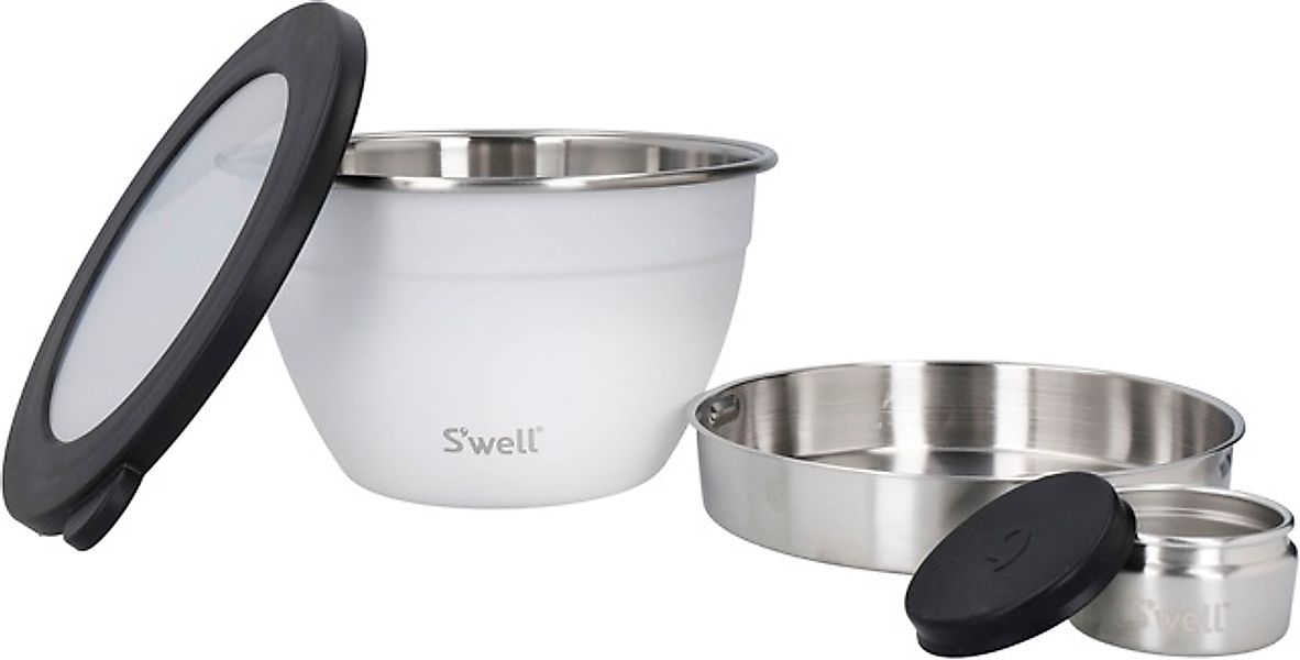 S'well Salatschüssel »S'well Calacatta Gold Salad Bowl Kit, 1.9L«, 3 tlg., günstig online kaufen