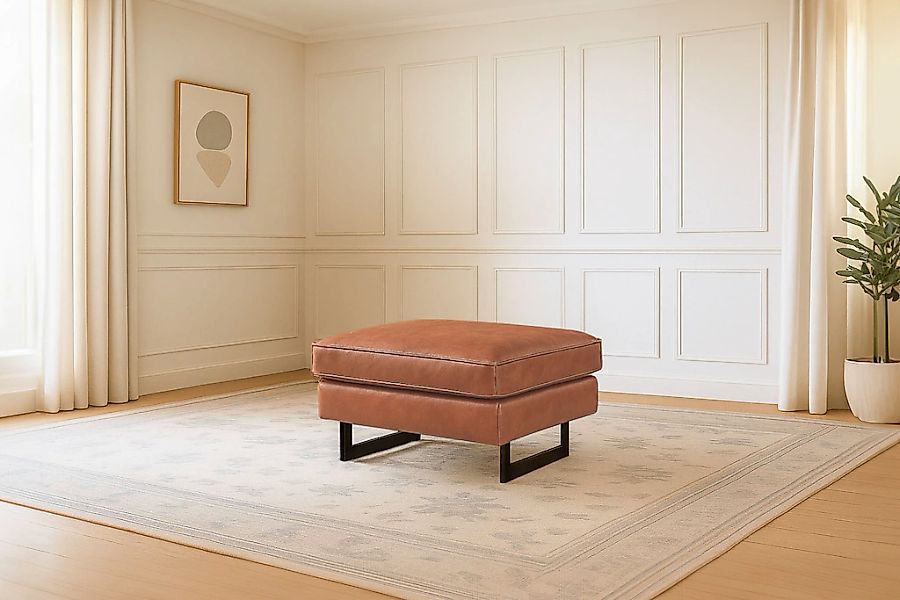 Home affaire Polsterhocker "Pinto" mit Keder, Metallfüßen und auch in Cord günstig online kaufen