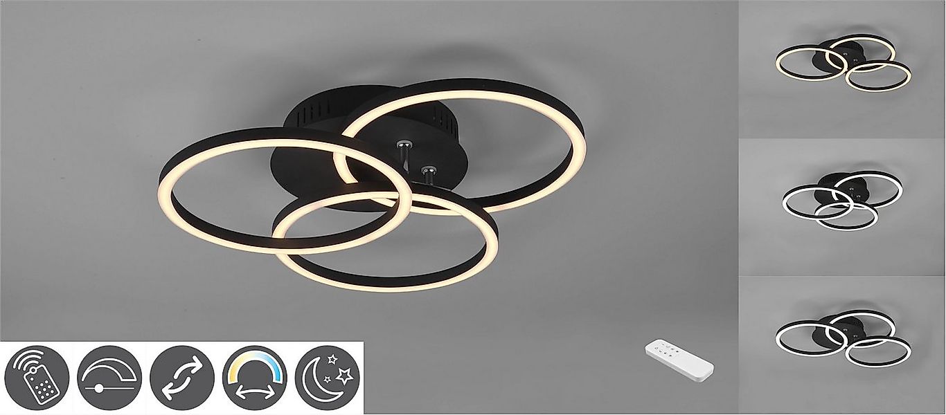 Reality Leuchten LED Deckenleuchte Circle, Memoryfunktion, Nachtlichtfunkti günstig online kaufen