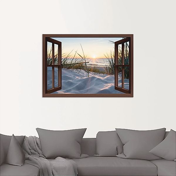 Artland Wandbild "Ostseestrand durchs Fenster" Meer Bilder 1 Stk. tlg. als günstig online kaufen