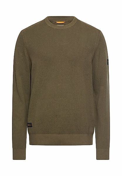 camel active Strickpullover unifarben und aus reiner Baumwolle günstig online kaufen