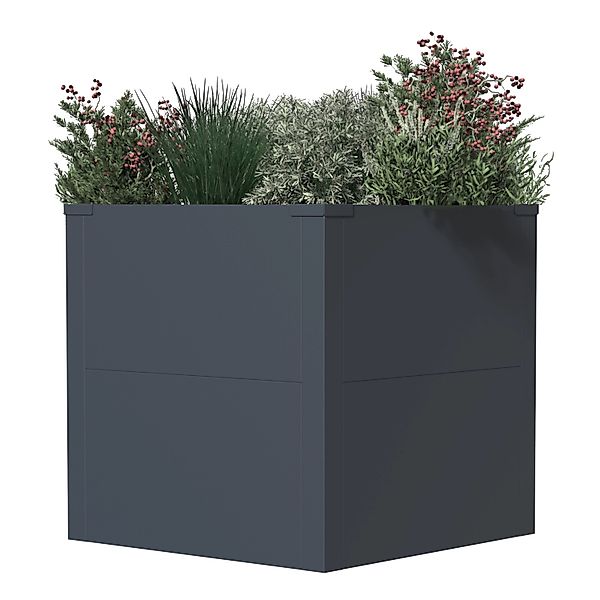 Westmann Pflanzkübel Talus Metall S 50 cm x 50 cm x 50 cm Anthrazit günstig online kaufen