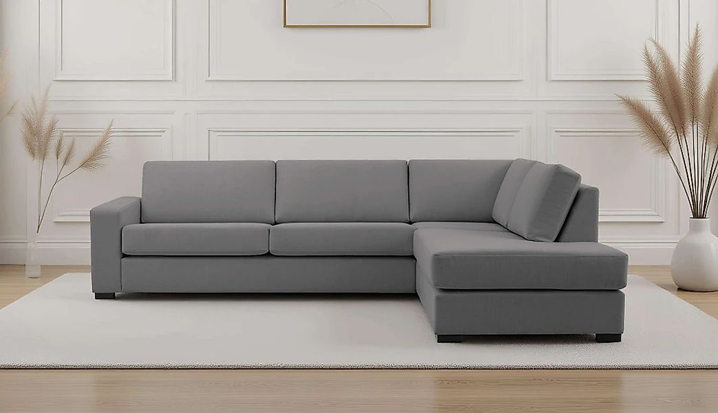 Home affaire Ecksofa "Branwell", Breite 304 cm, Struktur fein, mit Wellenun günstig online kaufen