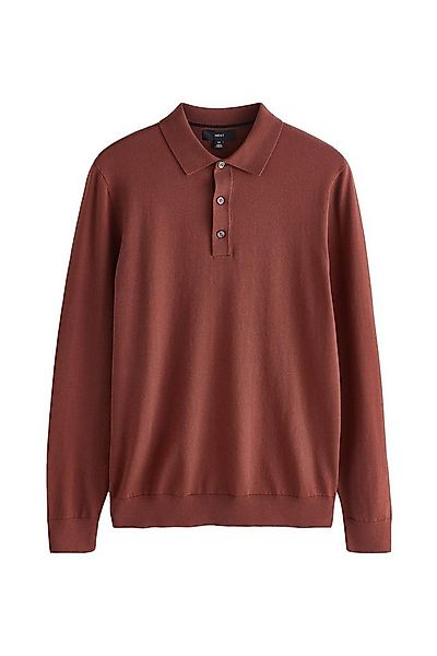 Next Langarm-Poloshirt Langärmeliges Slim Fit Poloshirt aus Strick (1-tlg) günstig online kaufen