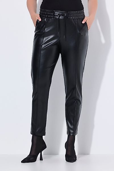 Ulla Popken Schlupfhose 7/8-Hose Lederoptik Biesen günstig online kaufen