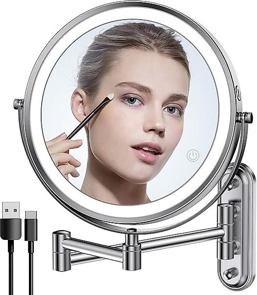 Vivitar Kosmetikspiegel Wiederaufladbarer beleuchteter Badezimmerspiegel, 1 günstig online kaufen