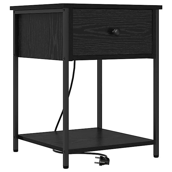vidaXL Nachttisch Schwarze Eiche 42 x 41 x 56 cm Holzwerkstoff 859420 günstig online kaufen