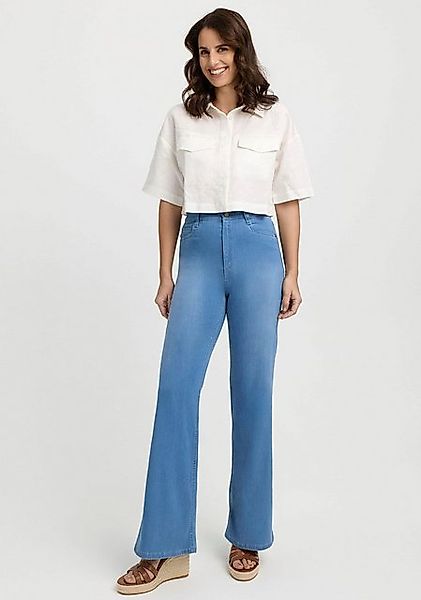 wonderjeans Bootcut-Jeans in hellblauer Waschung günstig online kaufen