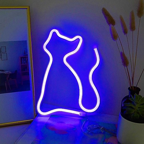 Rosnek LED Dekolicht Lippen Katzen Regenbogen günstig online kaufen