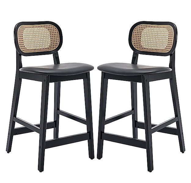WAHSON OFFICE CHAIRS Barhocker Rattan 2/4er Set, Barstuhl Bistrohocker günstig online kaufen
