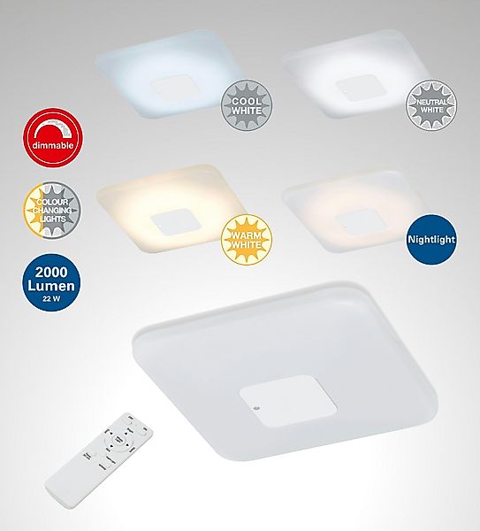 TRANGO LED Deckenleuchte, CCT Lichtfarbe Steuerung günstig online kaufen