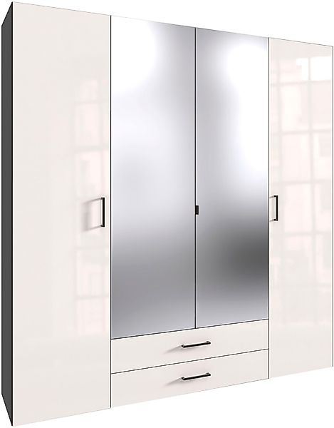 Wimex Drehtürenschrank »Mugano« mit langen oder kurzen Griffen aus Metall, günstig online kaufen