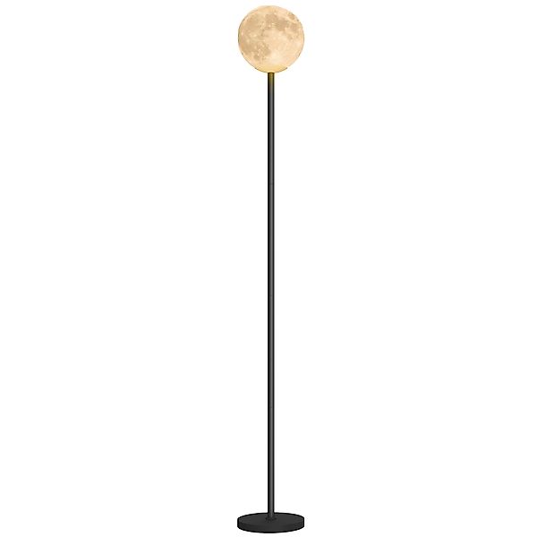 HOMCOM LED Mond Stehlampe Wohnzimmer Dimmbar, Stehleuchte mit Fußschalter, günstig online kaufen