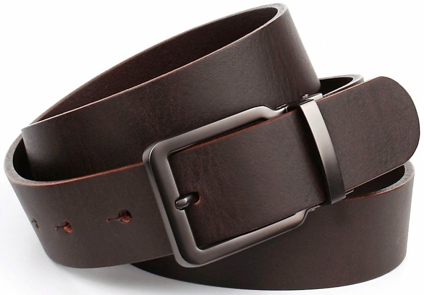 Anthoni Crown Ledergürtel 3,5 cm breiter Casual-Vollledergürtel günstig online kaufen