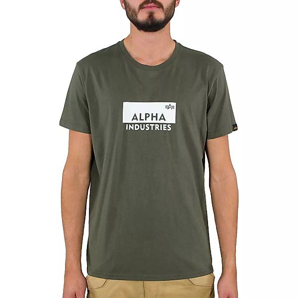 Alpha Industries Box Logo Kurzärmeliges T-shirt 3XL Dark Olive günstig online kaufen