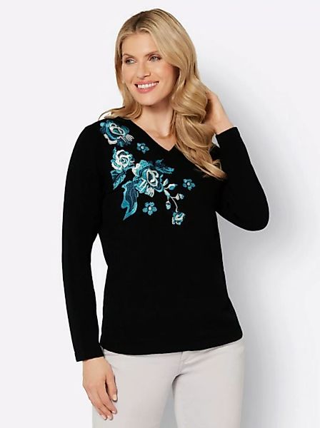 Sieh an! Strickpullover V-Ausschnitt-Pullover günstig online kaufen