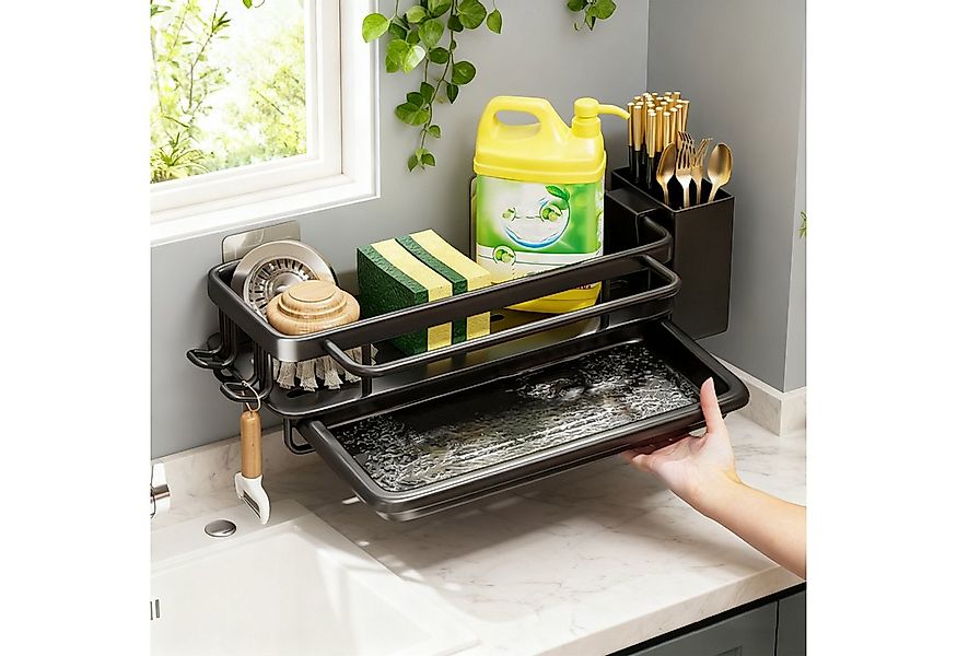REDOM Küchenorganizer-Set Küchenregal Spülbecken-Aufbewahrung Wandregal Sch günstig online kaufen