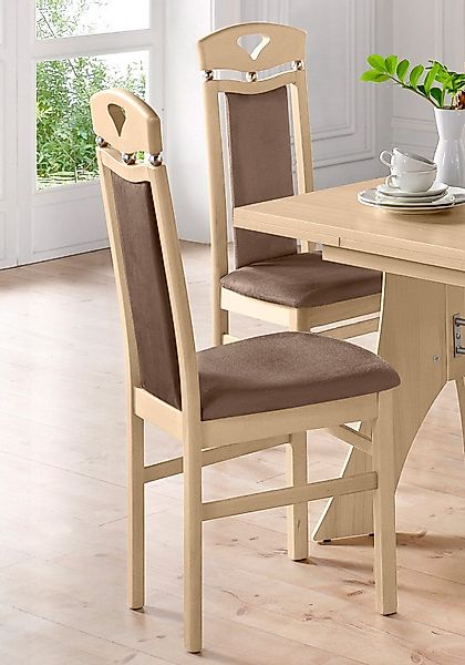 Home affaire Esszimmerstuhl "Berta Küchenstuhl" (Set) 2 Stk.Bezug in Microf günstig online kaufen