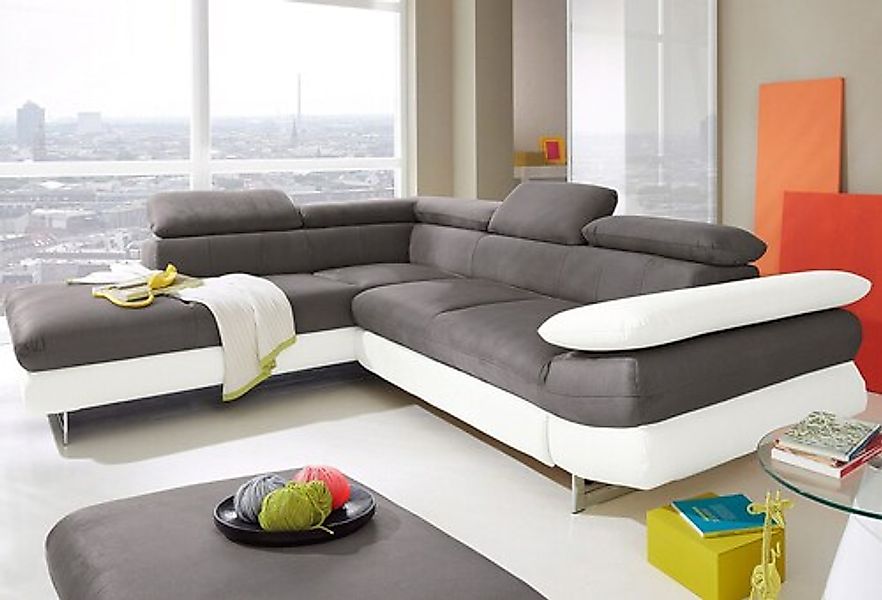 COTTA Ecksofa »Solution L-Form« mit Arm- & Kopfteilverstellung, wahlweise m günstig online kaufen