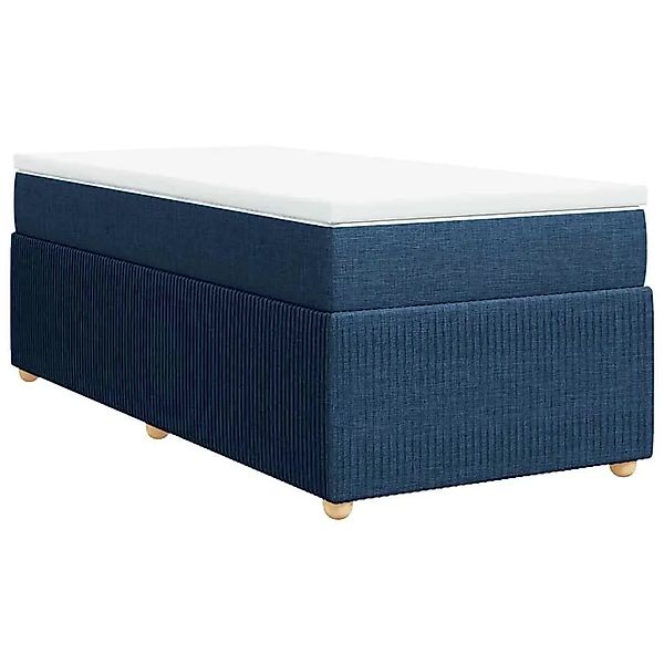 vidaXL Boxspringbett mit Matratze Blau 80x200 cm Stoff 3285531 günstig online kaufen
