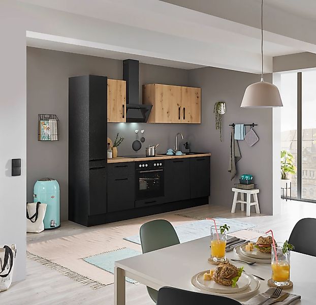 BASIC by Balculina Küchenzeile »Turin« Breite 250 cm, wahlweise mit E-Gerät günstig online kaufen