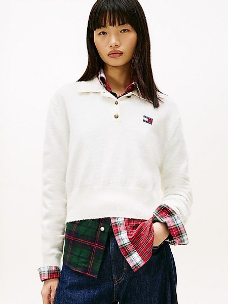 Tommy Jeans Strickpullover TJW FLUFFY POLO SWEATER günstig online kaufen