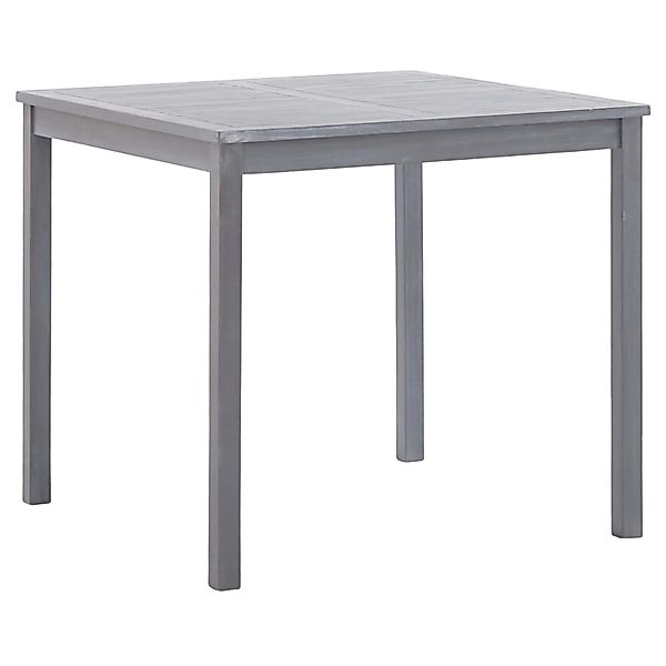 vidaXL Gartentisch Grau 80x80x74 cm Massivholz Akazie 46324 günstig online kaufen